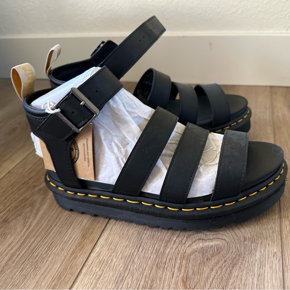 Dr. Martens Black Strappy Sandals